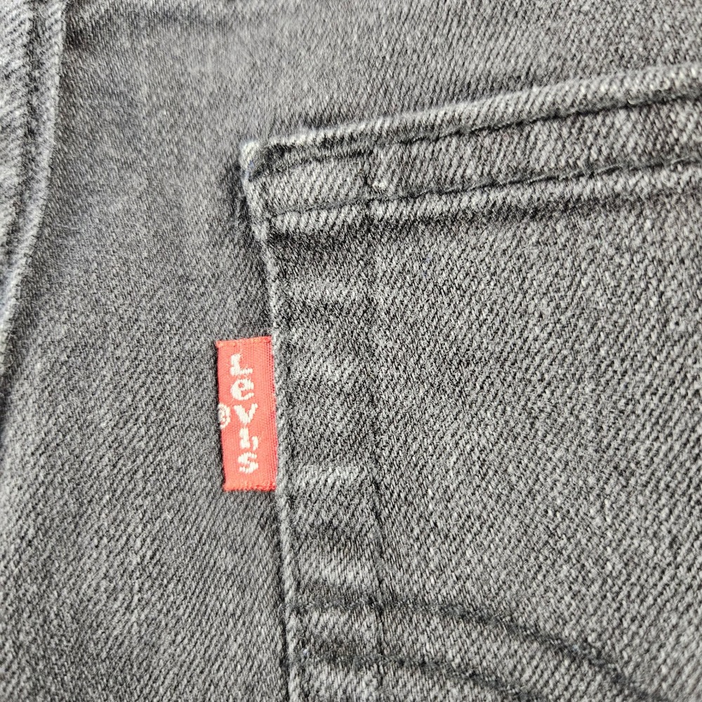 Levis 512 Slim Taper Boys Jeans Black Washed Size 10 Reg 25x25 Adjustable Waist - Picture 11 of 12